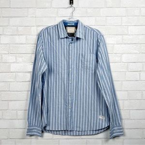 Scotch & Soda Caleb Striped Oxford Button Shirt NEW